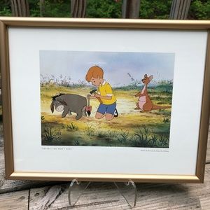 Disney Framed Print Art- "Eeyore This Won't Hurt"